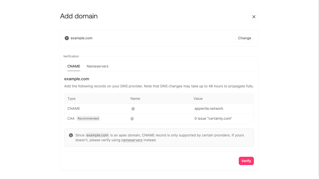 Add domain