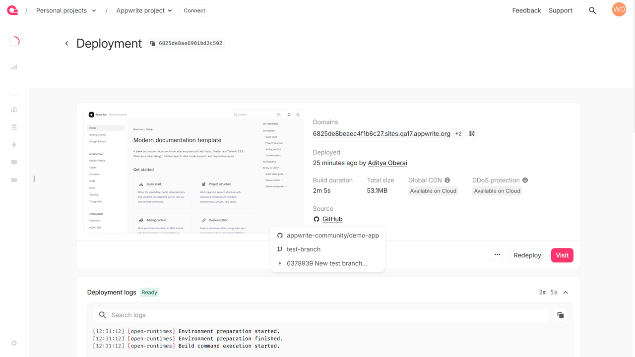 GitHub as source